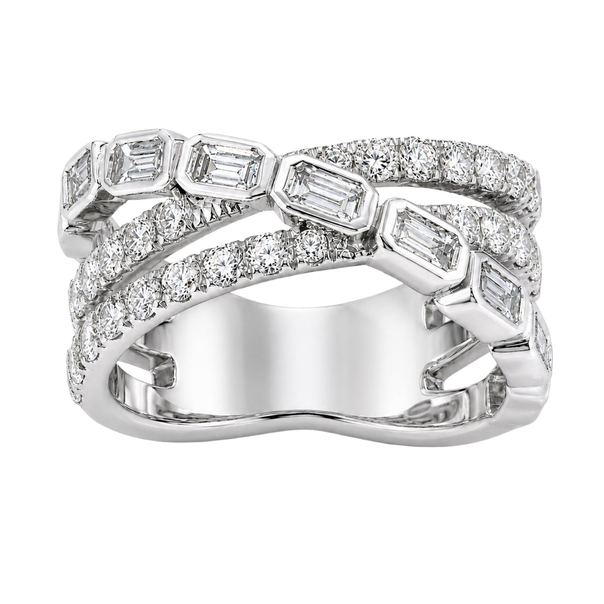 2 ct. T.W. Lab-Grown Diamond Round Statement Engagement Ring in Sterling Silver