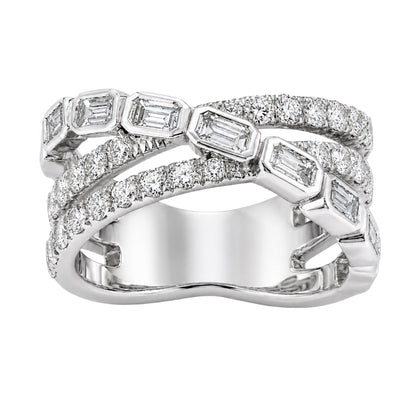 2 ct. T.W. Lab-Grown Diamond Round Statement Engagement Ring in Sterling Silver