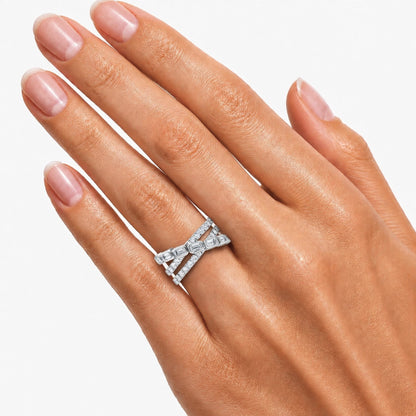 2 ct. T.W. Lab-Grown Diamond Round Statement Engagement Ring in Sterling Silver