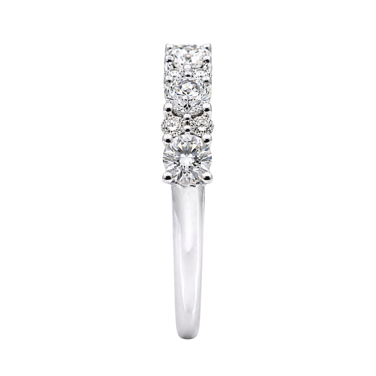 1 ct. T.W. Lab-Grown Diamond Round Band Engagement Ring in Sterling Silver or 14K Gold over Silver