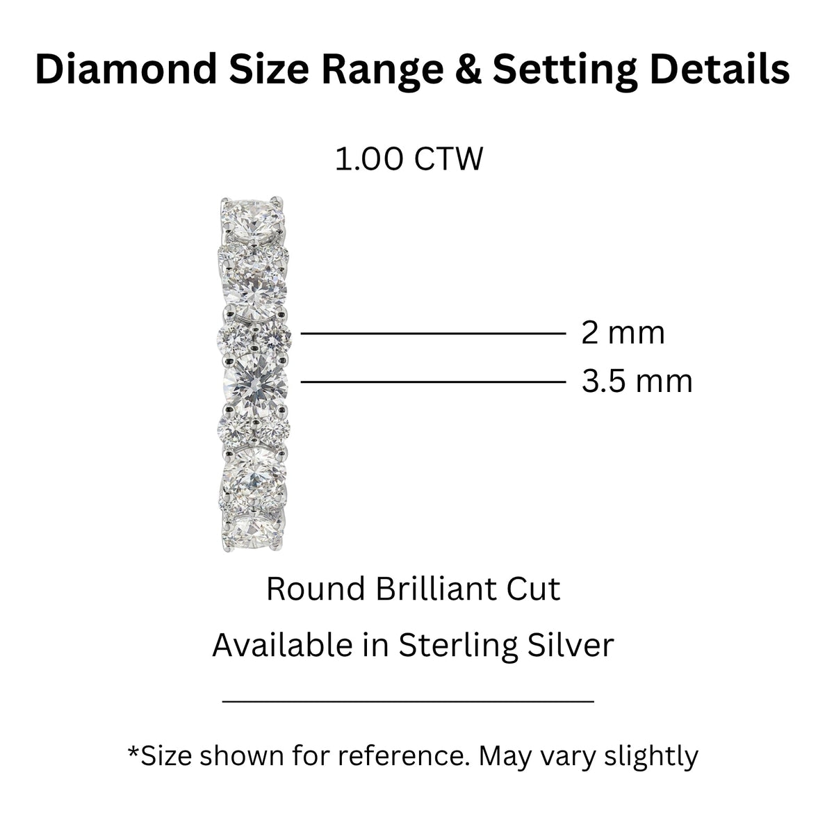 1 ct. T.W. Lab-Grown Diamond Round Band Engagement Ring in Sterling Silver or 14K Gold over Silver