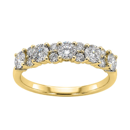 1 ct. T.W. Lab-Grown Diamond Round Band Engagement Ring in Sterling Silver or 14K Gold over Silver
