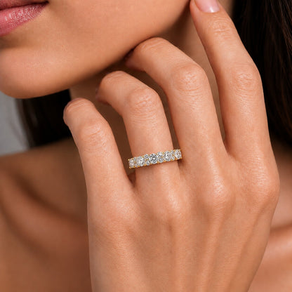 1 ct. T.W. Lab-Grown Diamond Round Band Engagement Ring in Sterling Silver or 14K Gold over Silver