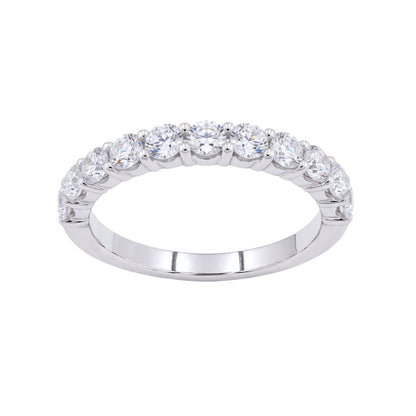 1 ct. T.W. Lab-Grown Diamond Round Band Engagement Ring in Sterling Silver or 14K Gold over Silver