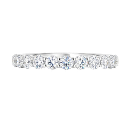 1 ct. T.W. Lab-Grown Diamond Round Band Engagement Ring in Sterling Silver or 14K Gold over Silver
