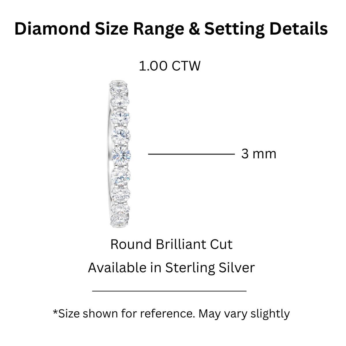 1 ct. T.W. Lab-Grown Diamond Round Band Engagement Ring in Sterling Silver or 14K Gold over Silver