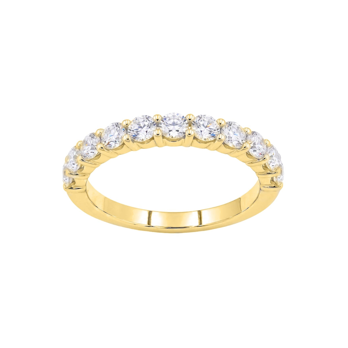 1 ct. T.W. Lab-Grown Diamond Round Band Engagement Ring in Sterling Silver or 14K Gold over Silver