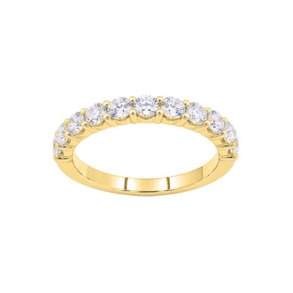 1 ct. T.W. Lab-Grown Diamond Round Band Engagement Ring in Sterling Silver or 14K Gold over Silver