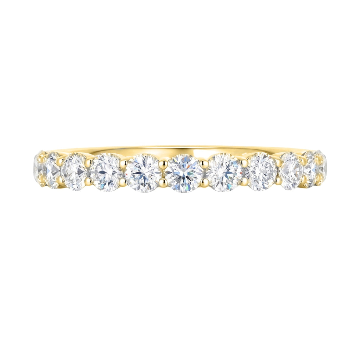 1 ct. T.W. Lab-Grown Diamond Round Band Engagement Ring in Sterling Silver or 14K Gold over Silver