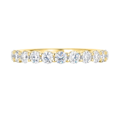 1 ct. T.W. Lab-Grown Diamond Round Band Engagement Ring in Sterling Silver or 14K Gold over Silver