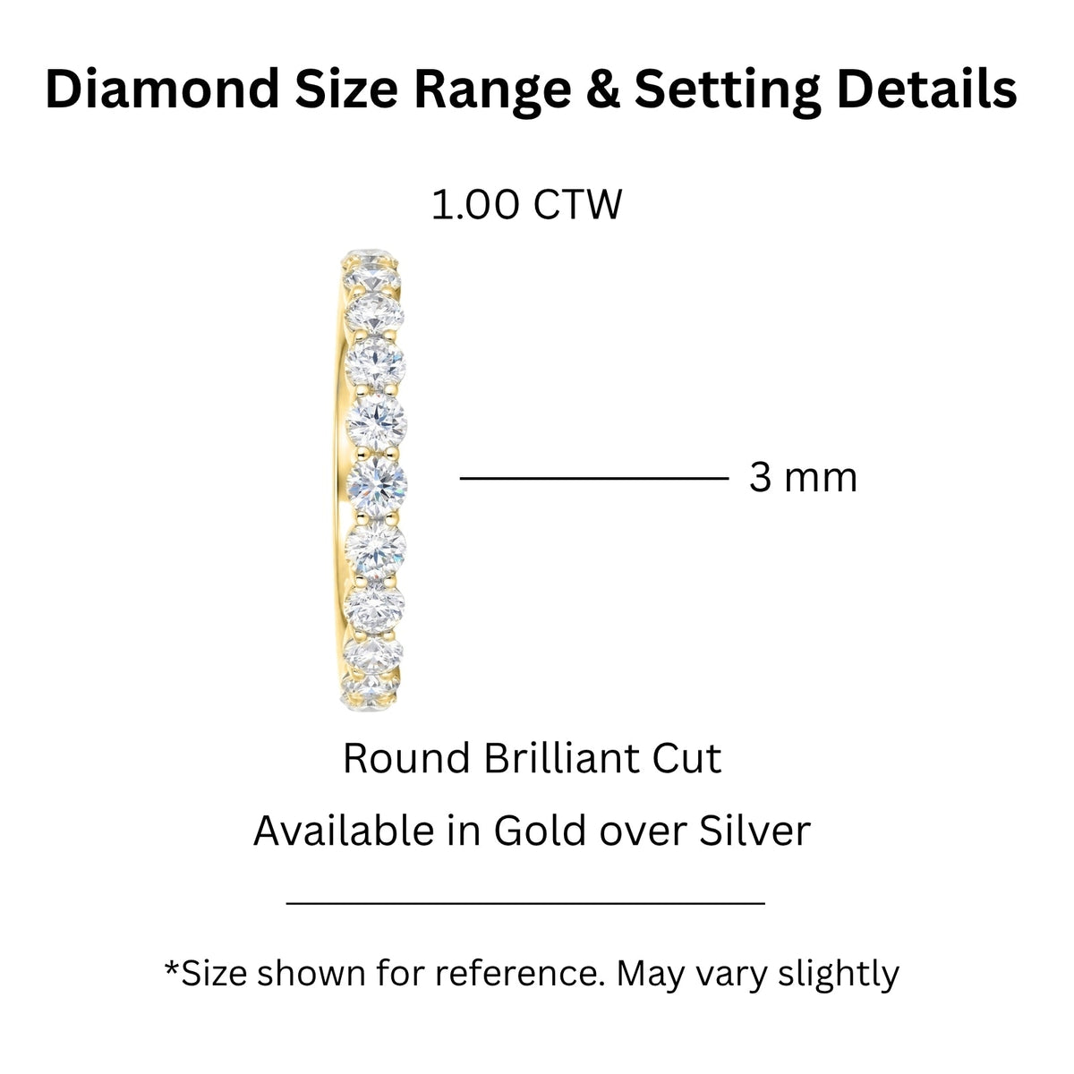 1 ct. T.W. Lab-Grown Diamond Round Band Engagement Ring in Sterling Silver or 14K Gold over Silver