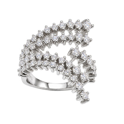 2 ct. T.W. Lab-Grown Diamond Round Statement Engagement Ring in Sterling Silver or 14K Gold over Silver