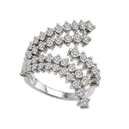 2 ct. T.W. Lab-Grown Diamond Round Statement Engagement Ring in Sterling Silver or 14K Gold over Silver