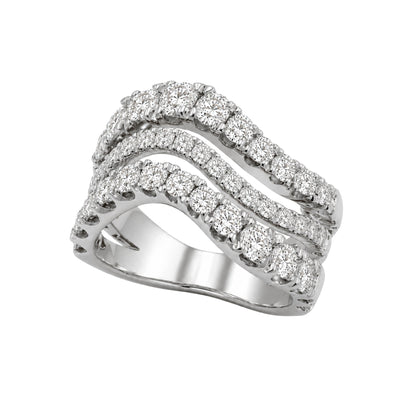 3 ct. T.W. Lab-Grown Diamond Round Statement Engagement Ring in Sterling Silver or 14K Gold over Silver