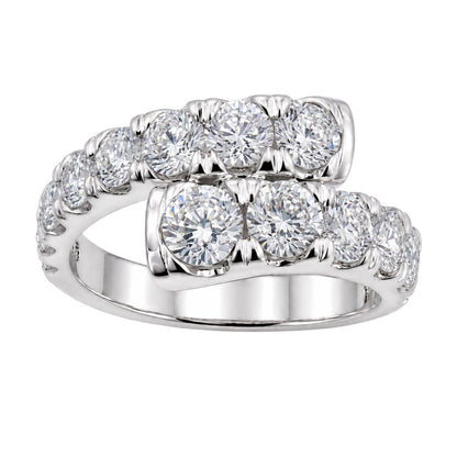 2 ct. T.W. Lab-Grown Diamond Round Statement Ring in Sterling Silver or 14K Gold over Silver