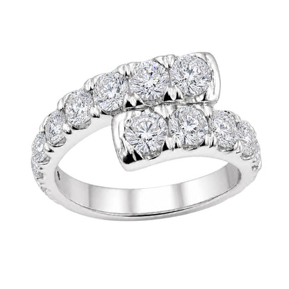2 ct. T.W. Lab-Grown Diamond Round Statement Ring in Sterling Silver or 14K Gold over Silver