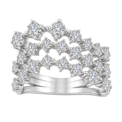 3 ct. T.W. Lab-Grown Diamond Round Statement Engagement Ring in Sterling Silver or 14K Gold over Silver