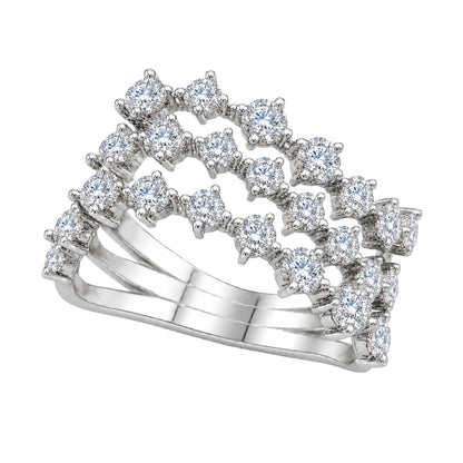 3 ct. T.W. Lab-Grown Diamond Round Statement Engagement Ring in Sterling Silver or 14K Gold over Silver