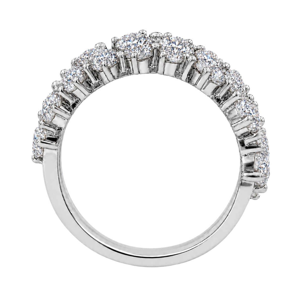 3 ct. T.W. Lab-Grown Diamond Round Statement Engagement Ring in Sterling Silver or 14K Gold over Silver