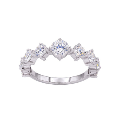 2 ct. T.W. Lab-Grown Diamond Round Band Wedding Ring in Sterling Silver or 14K Gold over Silver