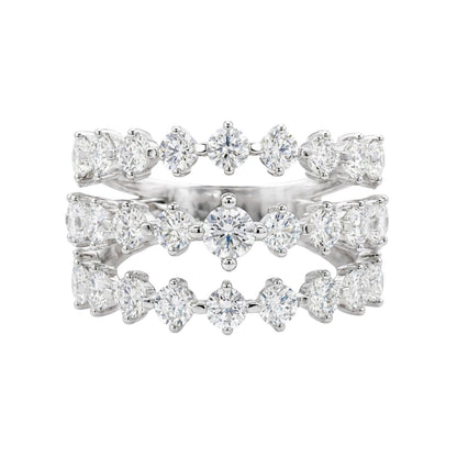 2 ct. T.W. Lab-Grown Diamond Round Statement Engagement Ring in Sterling Silver or 14K Gold over Silver