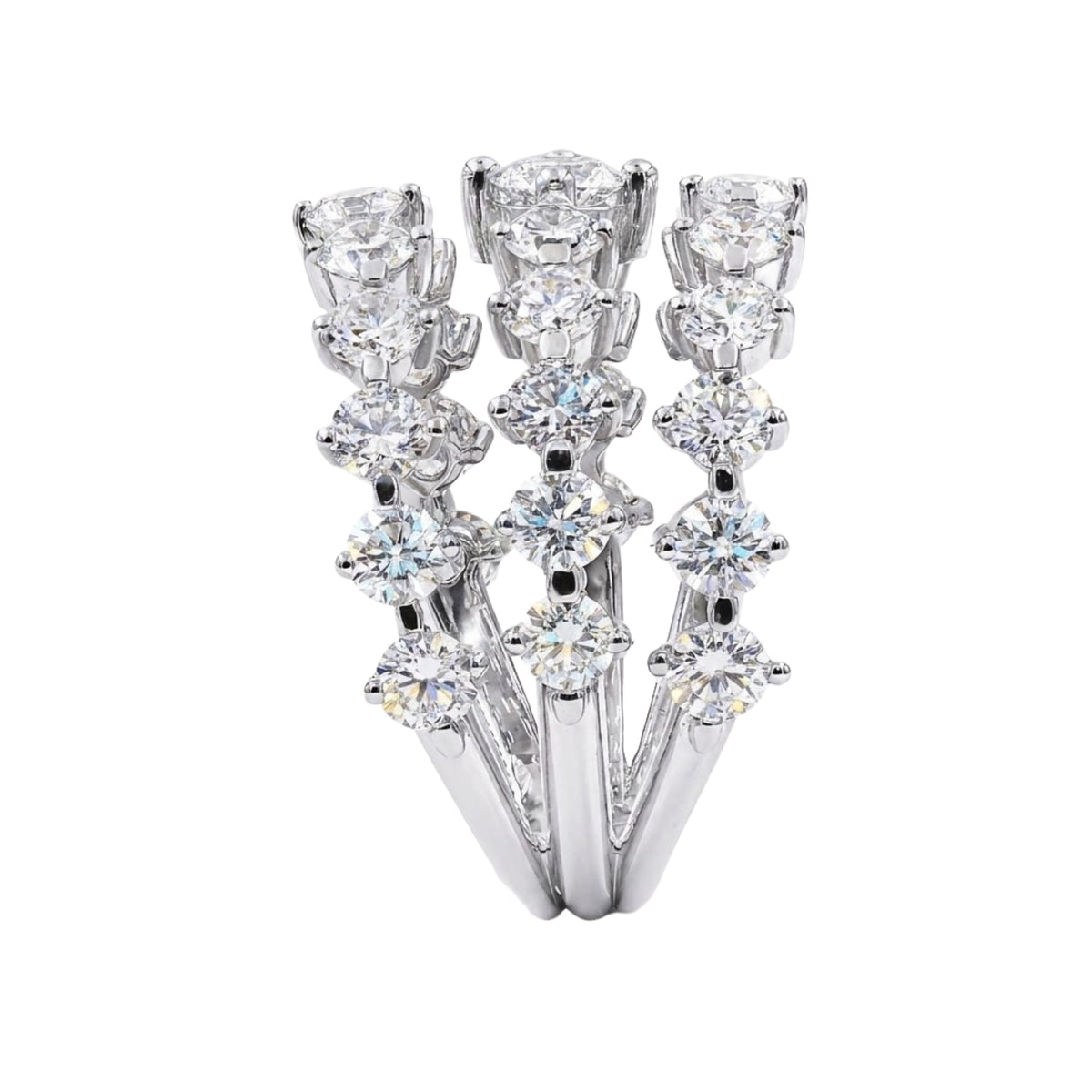 2 ct. T.W. Lab-Grown Diamond Round Statement Engagement Ring in Sterling Silver or 14K Gold over Silver