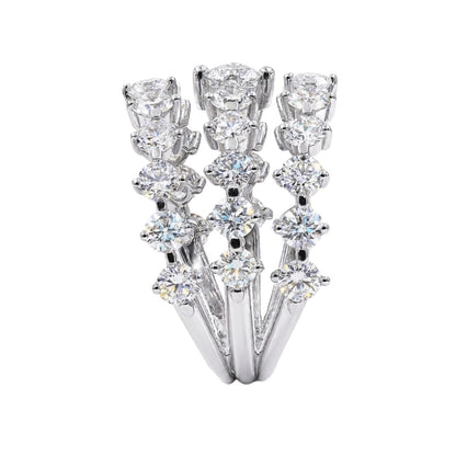 2 ct. T.W. Lab-Grown Diamond Round Statement Engagement Ring in Sterling Silver or 14K Gold over Silver