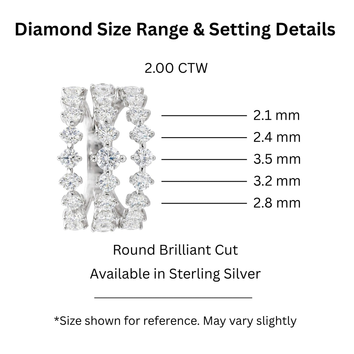 2 ct. T.W. Lab-Grown Diamond Round Statement Engagement Ring in Sterling Silver or 14K Gold over Silver