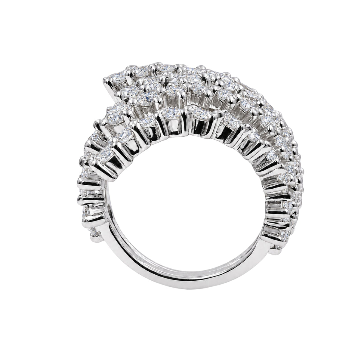 3 ct. T.W. Lab-Grown Diamond Round Statement Engagement Ring in Sterling Silver or 14K Gold over Silver