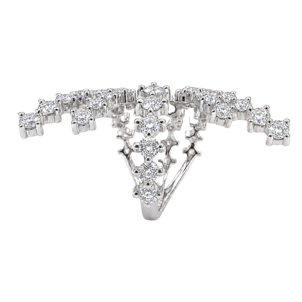 3 ct. T.W. Lab-Grown Diamond Round Statement Engagement Ring in Sterling Silver or 14K Gold over Silver