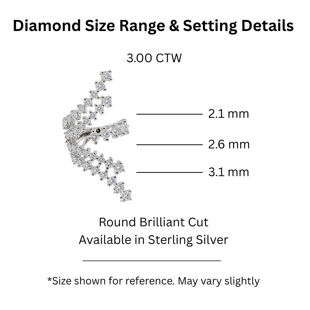 3 ct. T.W. Lab-Grown Diamond Round Statement Engagement Ring in Sterling Silver or 14K Gold over Silver