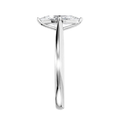 Lab-Grown Diamond Marquise Cut Solitaire Engagement Ring in 14K White Gold or 14K Yellow Gold