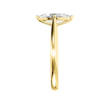 Lab-Grown Diamond Marquise Cut Solitaire Engagement Ring in 14K White Gold or 14K Yellow Gold
