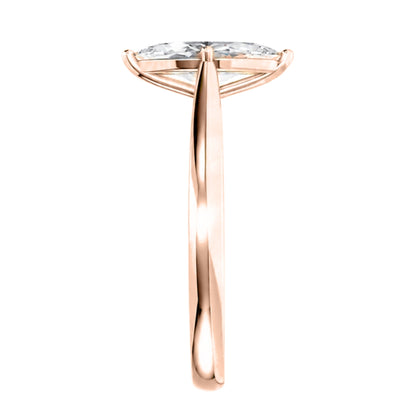 Lab-Grown Diamond Marquise Cut Solitaire Engagement Ring in 14K White Gold or 14K Yellow Gold
