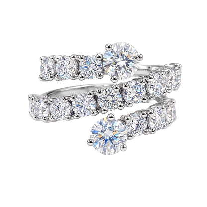 3 ct. T.W. Lab-Grown Diamond Round Statement Engagement Ring in Sterling Silver or 14K Gold over Silver