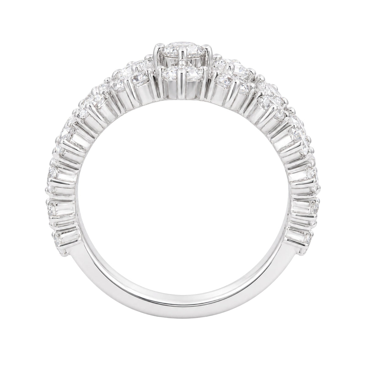 2 ct. T.W. Lab-Grown Diamond Round Statement Engagement Ring in Sterling Silver or 14K Gold over Silver