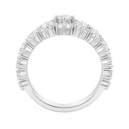 2 ct. T.W. Lab-Grown Diamond Round Statement Engagement Ring in Sterling Silver or 14K Gold over Silver
