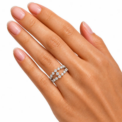 2 ct. T.W. Lab-Grown Diamond Round Statement Engagement Ring in Sterling Silver or 14K Gold over Silver