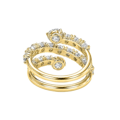 3 ct. T.W. Lab-Grown Diamond Round Statement Engagement Ring in Sterling Silver or 14K Gold over Silver