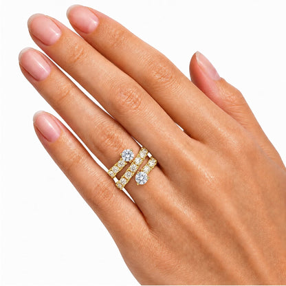 3 ct. T.W. Lab-Grown Diamond Round Statement Engagement Ring in Sterling Silver or 14K Gold over Silver