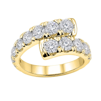 2 ct. T.W. Lab-Grown Diamond Round Statement Ring in Sterling Silver or 14K Gold over Silver