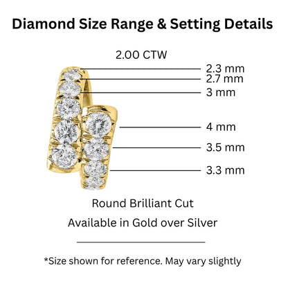 2 ct. T.W. Lab-Grown Diamond Round Statement Ring in Sterling Silver or 14K Gold over Silver