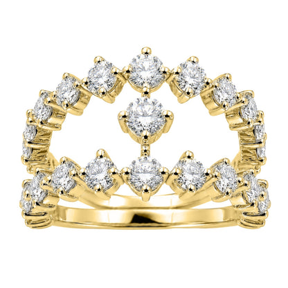2 ct. T.W. Lab-Grown Diamond Round Statement Engagement Ring in Sterling Silver or 14K Gold over Silver