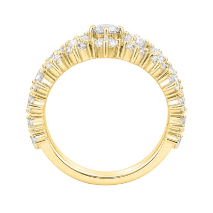 2 ct. T.W. Lab-Grown Diamond Round Statement Engagement Ring in Sterling Silver or 14K Gold over Silver