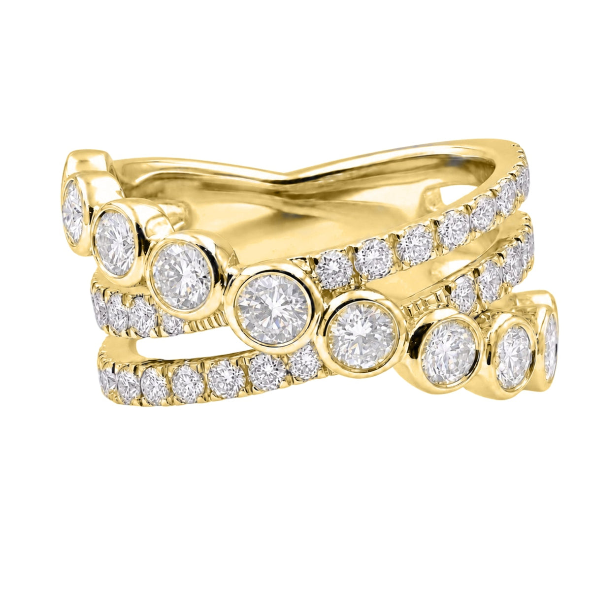 2 ct. T.W. Lab-Grown Diamond Round Statement Engagement Ring in Sterling Silver or 14K Gold over Silver