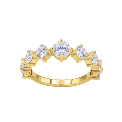 2 ct. T.W. Lab-Grown Diamond Round Band Wedding Ring in Sterling Silver or 14K Gold over Silver