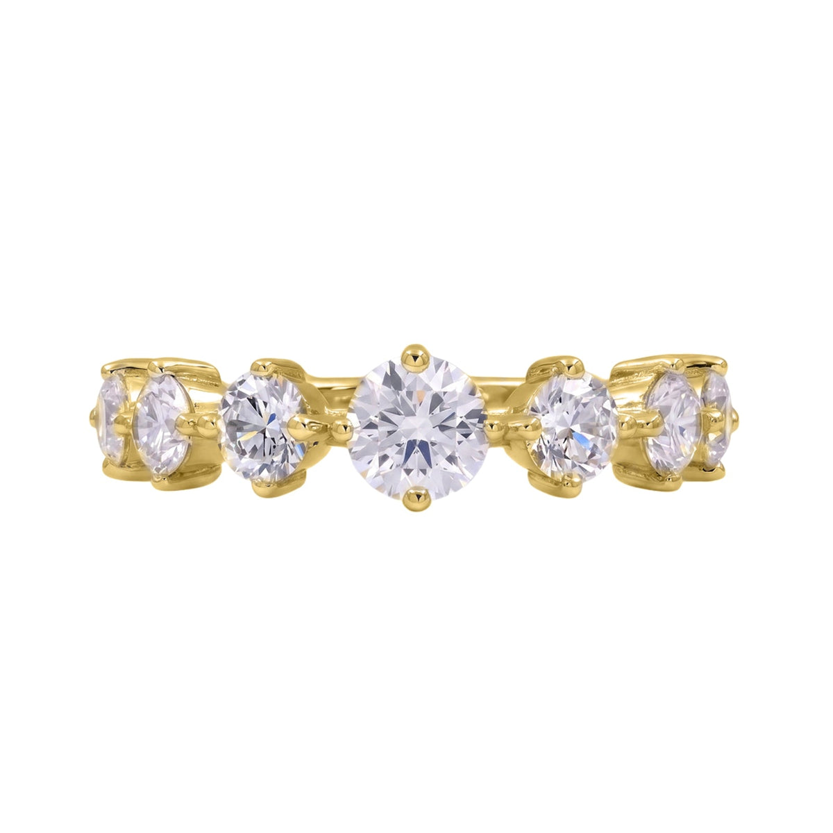 2 ct. T.W. Lab-Grown Diamond Round Band Wedding Ring in Sterling Silver or 14K Gold over Silver