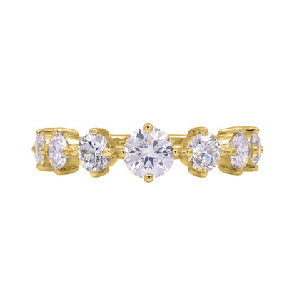2 ct. T.W. Lab-Grown Diamond Round Band Wedding Ring in Sterling Silver or 14K Gold over Silver