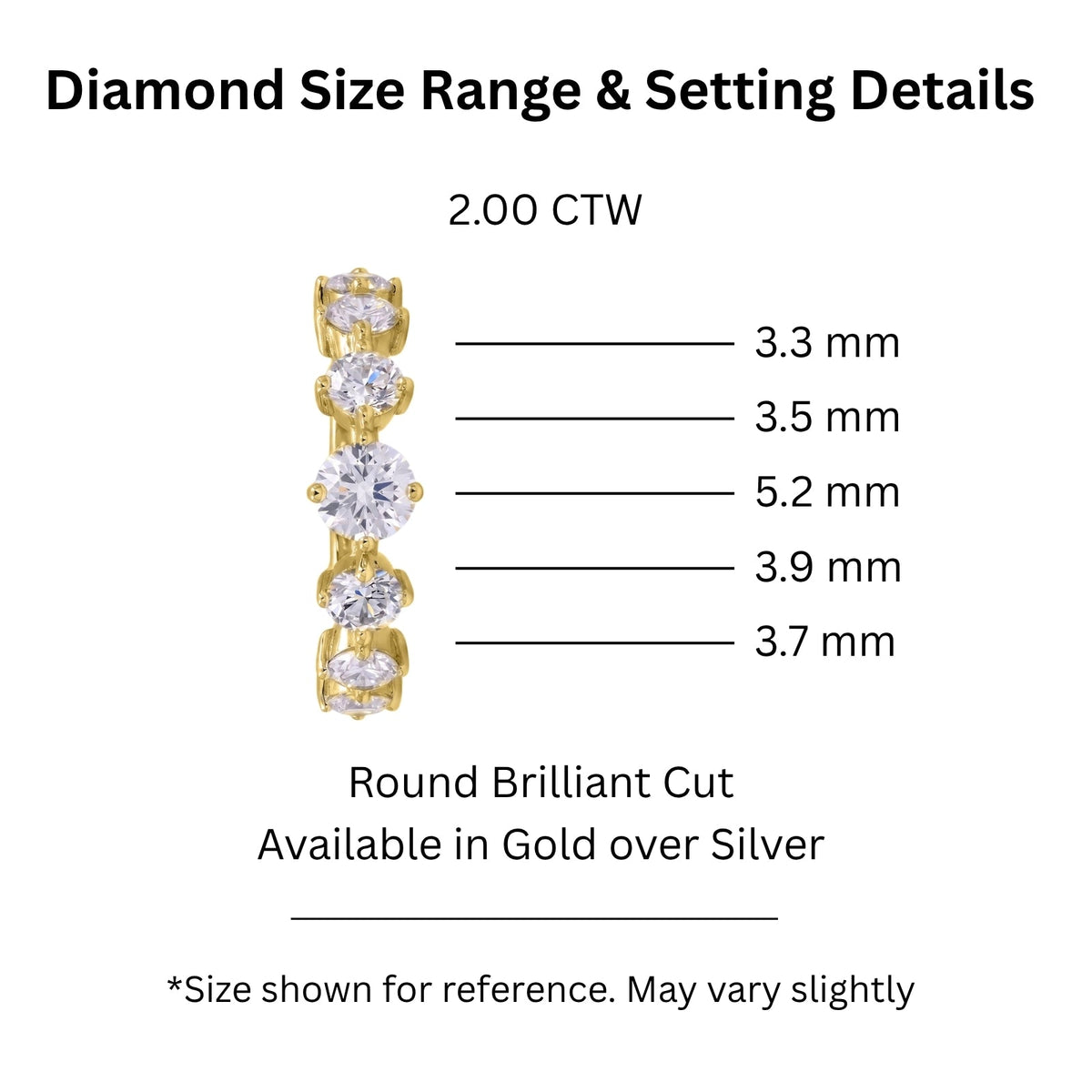 2 ct. T.W. Lab-Grown Diamond Round Band Wedding Ring in Sterling Silver or 14K Gold over Silver