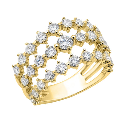 2 ct. T.W. Lab-Grown Diamond Round Statement Engagement Ring in Sterling Silver or 14K Gold over Silver